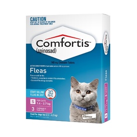 Comfortis Chewable Flea Control for Cats 1.4-2.7kg (Pink) - 3-Pack