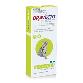 Bravecto Topical Spot-On - 6 month Flea & Tick Protection - For Cats 1.2-2.8kg