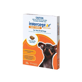 Interceptor Spectrum Chews - Very Small Dog to 4kg (Orange)