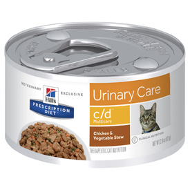 Hills Prescription Diet c/d Multicare Urinary Care Chicken & Vegetable Stew Cat Food 82g x 24 Cans