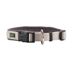 HUNTER Padded Neoprene Reflect Dog Collar - Grey & Grey