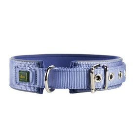 HUNTER Neoprene Reflect Padded Dog Collar - Periwinkle Blue