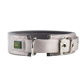 HUNTER Neoprene Reflect Padded Dog Collar - Grey