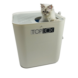 SmartCat The Ultimate Topbox Cat Litter tray with scoop - White