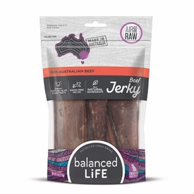 Balanced Life Australian Natural Beef Jerky Straps Dog Treats 113g