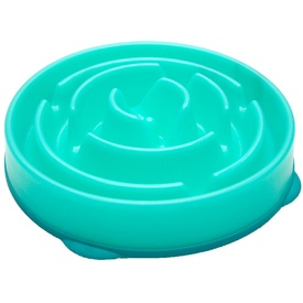 Outward Hound Fun Feeder Interactive Slow Bowl for Dogs - Teal Drop
