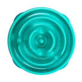 Outward Hound Mini Fun Feeder Interactive Slow Bowl for Dogs - Teal