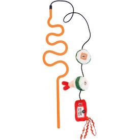 Mad Cat Teaser Wand Cat Toy - Sushi Swatter with American Catnip & Silverine