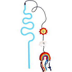 Mad Cat Teaser Wand Cat Toy - Chasing Rainbows with American Catnip & Silverine