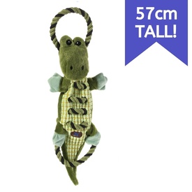 Charming Pet Ropes A-Go-Go Textured Dog Toy with K9 Tough Guard - Jungle Gator