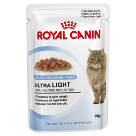 Royal Canin Ultra Light Moist Adult Cat Food in Jelly x 12 Pouches