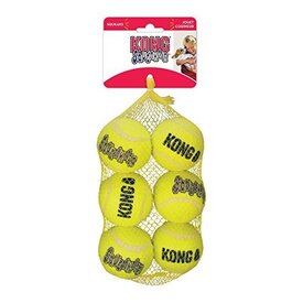 2 x KONG AirDog Squeaker Balls Non-Abrasive Dog Toys - Medium - 6 Packs