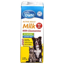 Pet's Own Australian Lactose Free Milk with Glucosamine for Adult Cats and Dogs - 1 litre