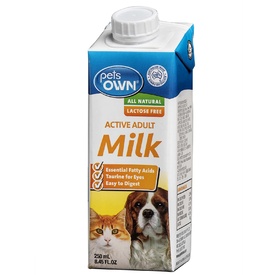 Pet's Own Active Adult Australian Lactose Free Milk for Cats and Dogs - 250ml