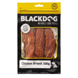 Black Dog Naturally Dried Australian Chicken Fillet Breast Dried Dog Treats - 500g