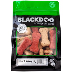 Black Dog Naturally Baked Australian Biscuit Treats for Dogs - Liver & Kidney 1kg
