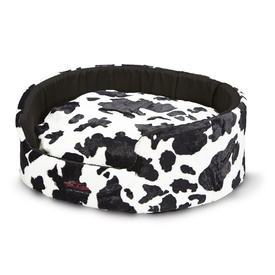 Snooza Buddy Bed Dog Bed - Plush Cow Print