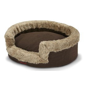 Snooza Buddy Bed Dog Bed - Plush Brown with Eskimo Trim