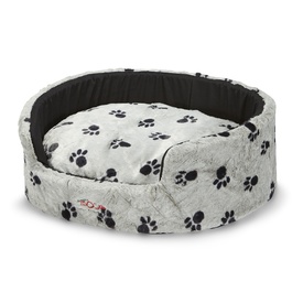 Snooza Buddy Bed Dog Bed - Plush Silver Paws