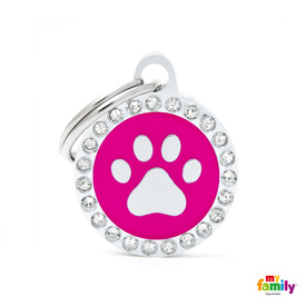 My Family Pet ID Tag Glam Paw Pink ~ Includes FREE Engraving