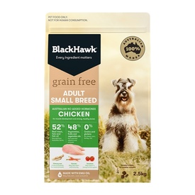 Black Hawk Grain Free Chicken Dry Dog Food for Small Breeds 2.5kg