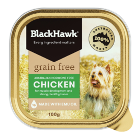 Black Hawk Grain Free Chicken Wet Dog Food 100g x 9 Pack