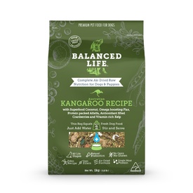 Balanced Life Air Dried Grain Free Single Protein Grain Free  Dog Food - Kangaroo - 200g/1kg/3.5kg