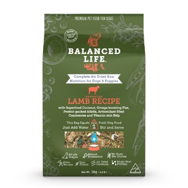 Balanced Life Air Dried Single Protein Dog Food - Lamb - 200g