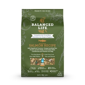 Balanced Life Air Dried Grain Free Single Protein Grain Free  Dog Food - Salmon - 200g/1kg/3.5kg