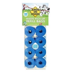 Bags on Board Dog Waste Pick Up Bags 10-Rolls Blue - 140 Bags
