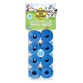Bags on Board Dog Waste Pick Up Bags 10-Rolls Blue - 140 Bags