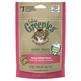 Greenies Feline Dental Treats Savory Salmon Flavor 71G