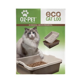 Oz Pet ECO Cat Litter System - Sifter Set in Brown & Beige