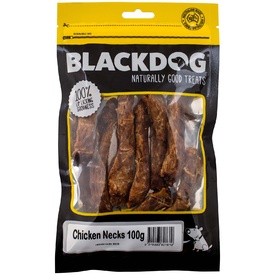 Black Dog Natural Dried Australian Chicken Necks Dental Dog Treats 100g/500g