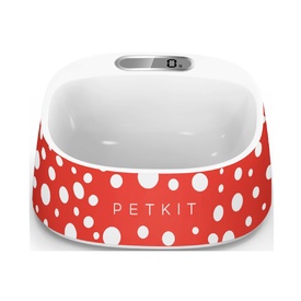 Petkit Smart Digital Pet Antibacterial Bowl with Scale - Red Polka Dot