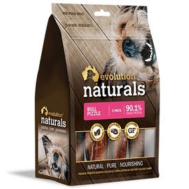 Evolution Naturals Australian Dog Treats Bull Pizzle 5-Pack