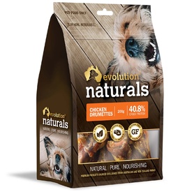 Evolution Naturals Australian Dog Treats Chicken Drumettes 200g