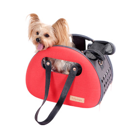 Ibiyaya Bubble Hotel Semi-transparent Pet Carrier for Cats and Dogs up to 6kg - Red