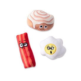 Fringe Studio Breakfast Plush Dog Toy - 3 Pack