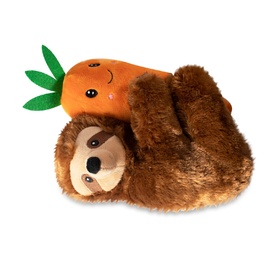 Fringe Studio Easter Sloth on a Carrot Plush Squeaker Dog Toy