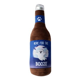 Fringe Studio Plush Bottle Squeaker Dog Toy - Here For The Boo-Ze
