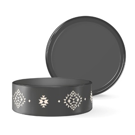 Fringe Studio Ceramic Charcoal Tribal Bowl - One Size