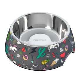 Fuzzyard Melamine & Stainless Steel Dog Bowl - Coachella