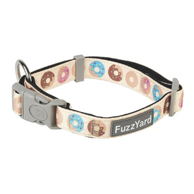 Fuzzyard Neoprene Adjustable Dog Collar with Lockable Buckle - Go Nuts for Donuts