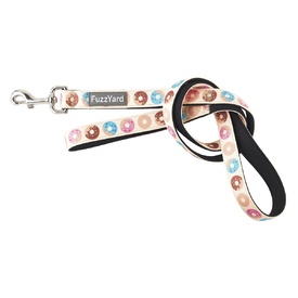 Fuzzyard Neoprene Dog Lead with Stainless Steel Hook - Go Nuts for Donuts