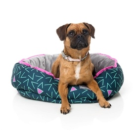 Fuzzyard Plush Round Reversible Dog Bed - Voltage