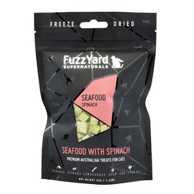 Fuzzyard Natural Freeze Dried Cat Treats - Seafood with Spinach 40g
