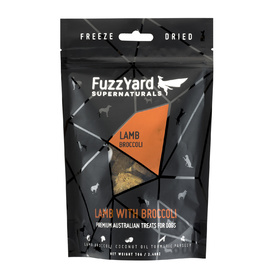 Fuzzyard Natural Freeze Dried Dog Treats - Lamb with Broccoli 70g