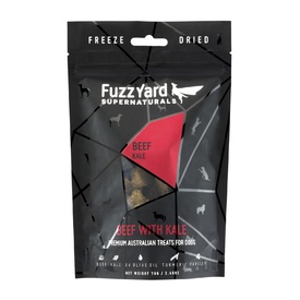 Fuzzyard Natural Freeze Dried Dog Treats - Beef with Kale 70g