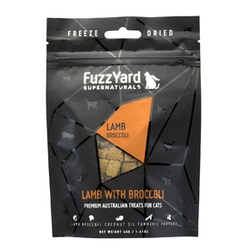 Fuzzyard Natural Freeze Dried Cat Treats - Lamb swith Broccoli 40g